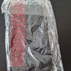 Keffieh palestinien Original noir et bande rouge